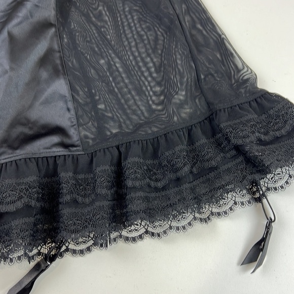 La Senza  Black Push Up Corset Baby Doll with Clips - Picture 10 of 11